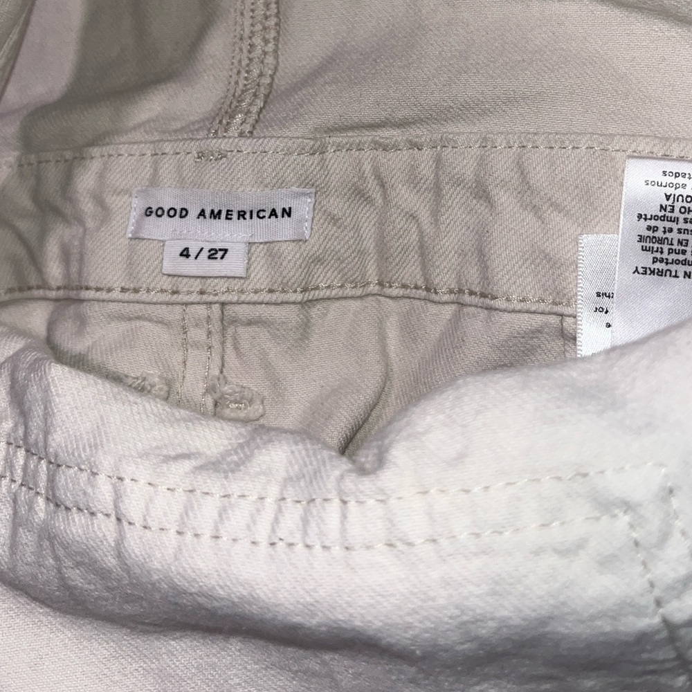 GOOD AMERICAN Good 90s Overalls - Size 4 / 27 - Small (Color: Bone) - Picture 8 of 8